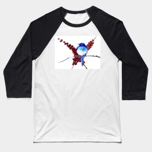 Mountains Bluebird and Berries Baseball T-Shirt